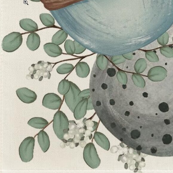 Easter Egg Table Runner Cottage Farmhouse Decor Spring Decorative Cloth 13x108 - Picture 4 of 4